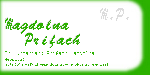 magdolna prifach business card